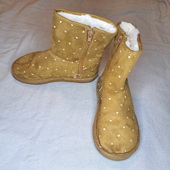 OshKosh B'gosh Other - OshKosh Polka Dot Faux Fur Lined Boots Size 12